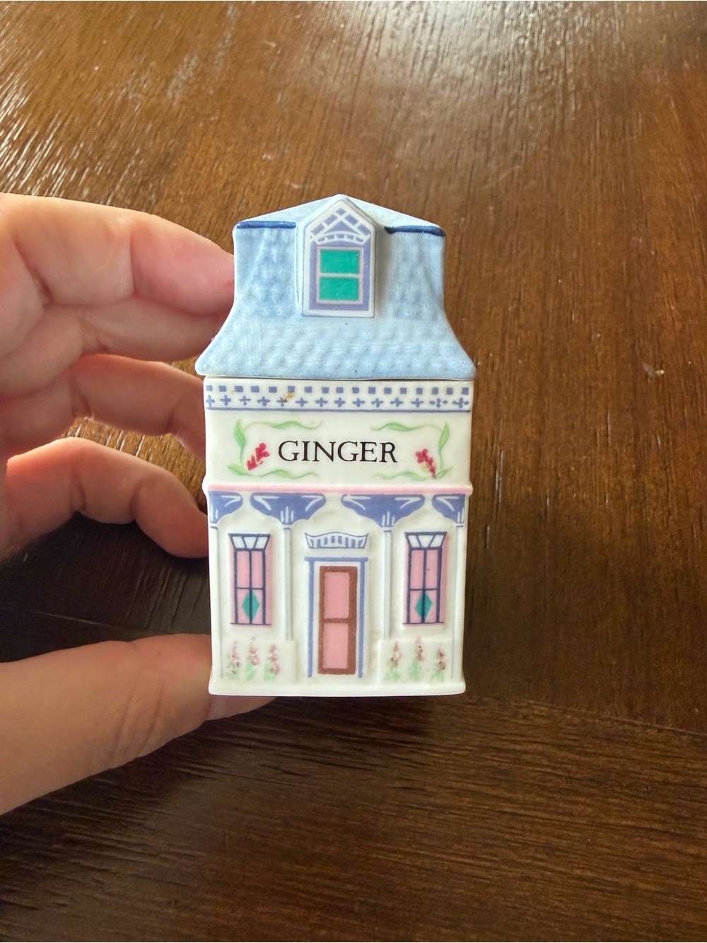 Lenox Spice Village Ginger Jar - Blue, Pink, Green, White